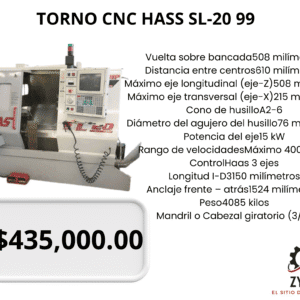 TORNO CNC HASS SL-20 99