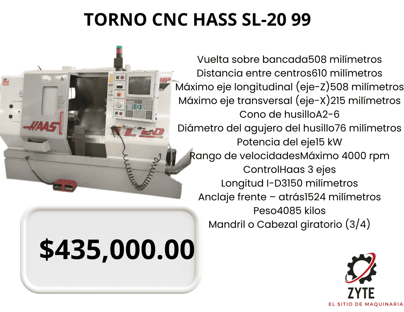 TORNO CNC HASS SL-20 99